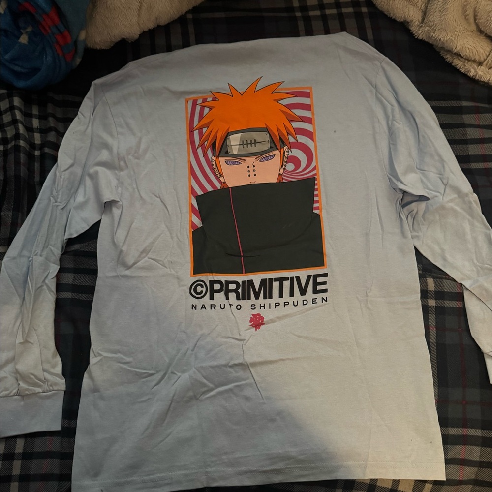Primitive Naruto Shippuden Long Sleeve Shirt - Light Blue